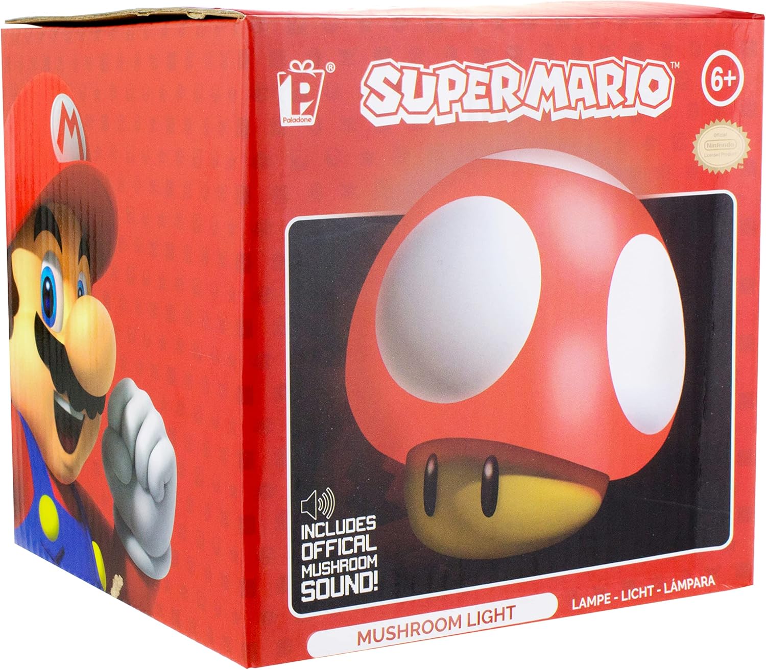 Lámpara Super Mario Super Mushroom Luz de Noche Original