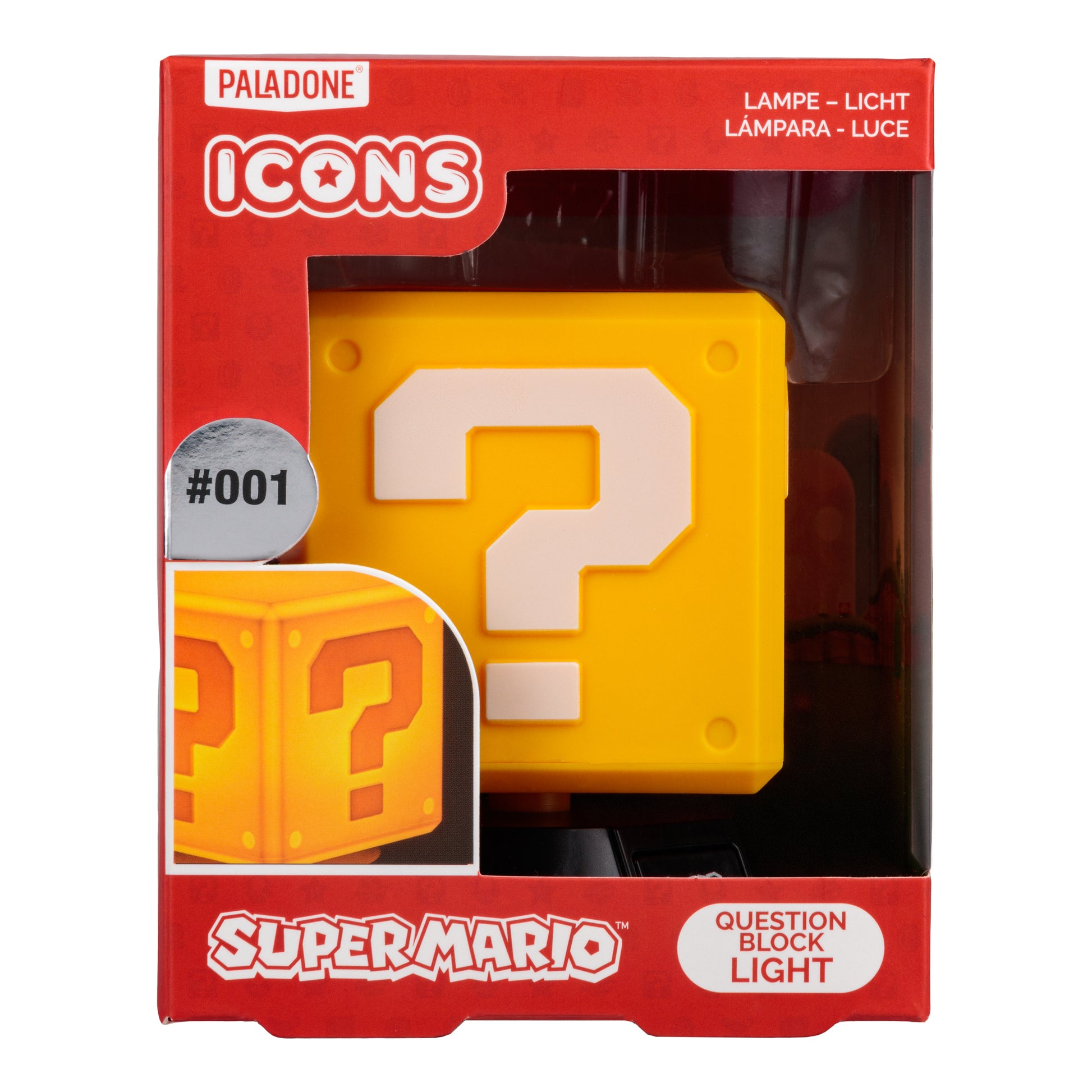 Lámpara Super Mario Icon Signo de Interrogación Luz de Noche Original - Fan Army