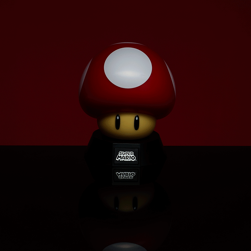 Lámpara Super Mario Icon Super Mushroom Luz de Noche Original - Fan Army