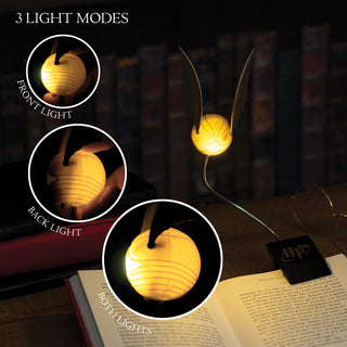 Lámpara de Lectura Snitch Dorada Harry Potter Luz de Noche Original