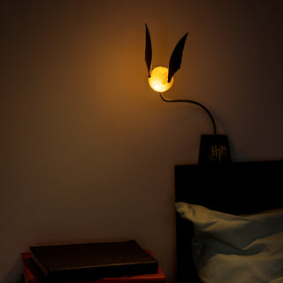 Lámpara de Lectura Snitch Dorada Harry Potter Luz de Noche Original