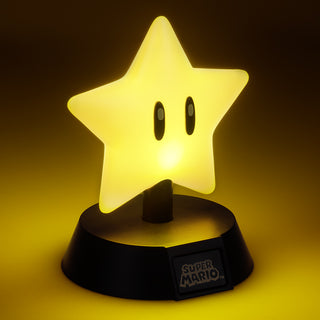 Lámpara Super Mario Icon Superestrella Luz de Noche Original
