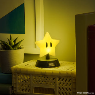 Lámpara Super Mario Icon Superestrella Luz de Noche Original