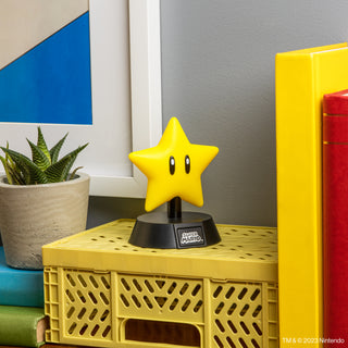 Lámpara Super Mario Icon Superestrella Luz de Noche Original