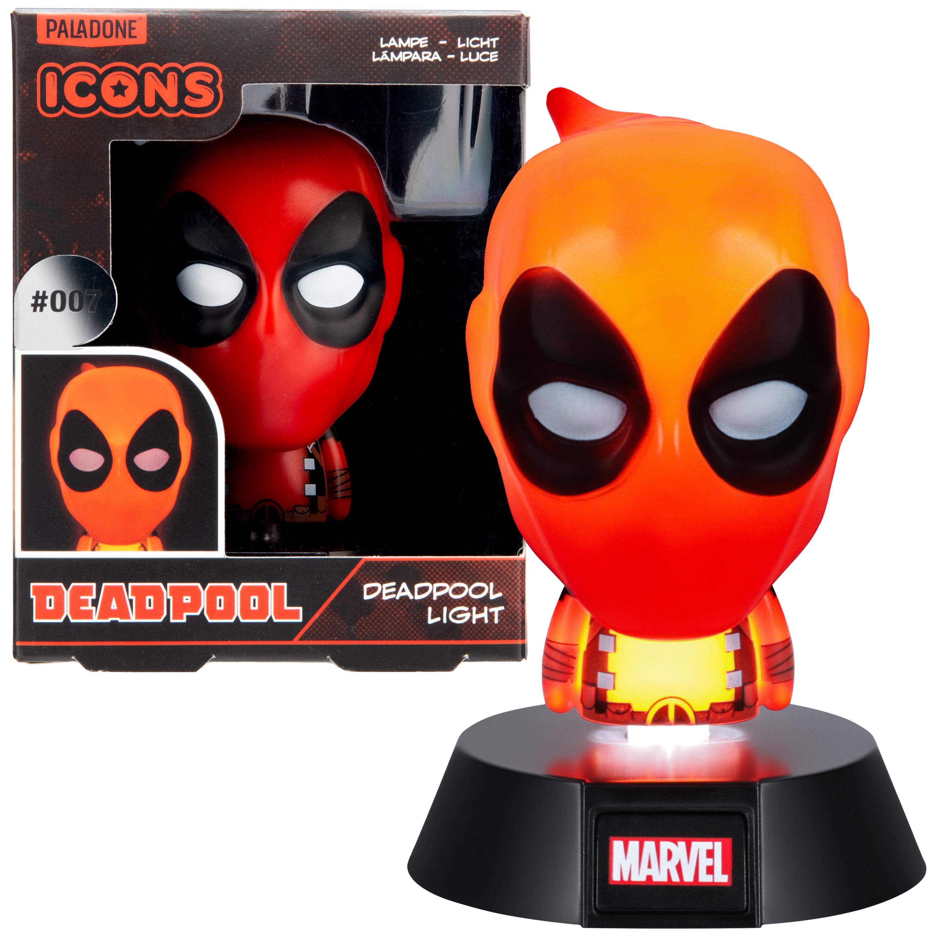 Lámpara Deadpool Icon Marvel Luz de Noche Original - Fan Army