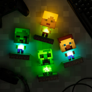 Paladone | Minecraft | Icon Luz de Steve V2, Producto Oficial