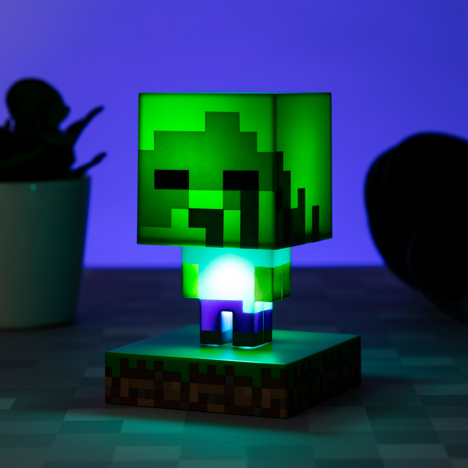 Lámpara Minecraft Icon Zombie Luz de Noche Original - Fan Army
