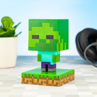 Paladone | Minecraft | Icon Luz de Zombie V2, Producto Oficial