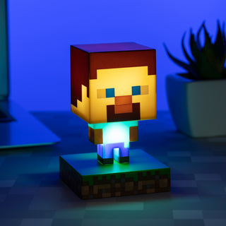 Paladone | Minecraft | Icon Luz de Steve V2, Producto Oficial