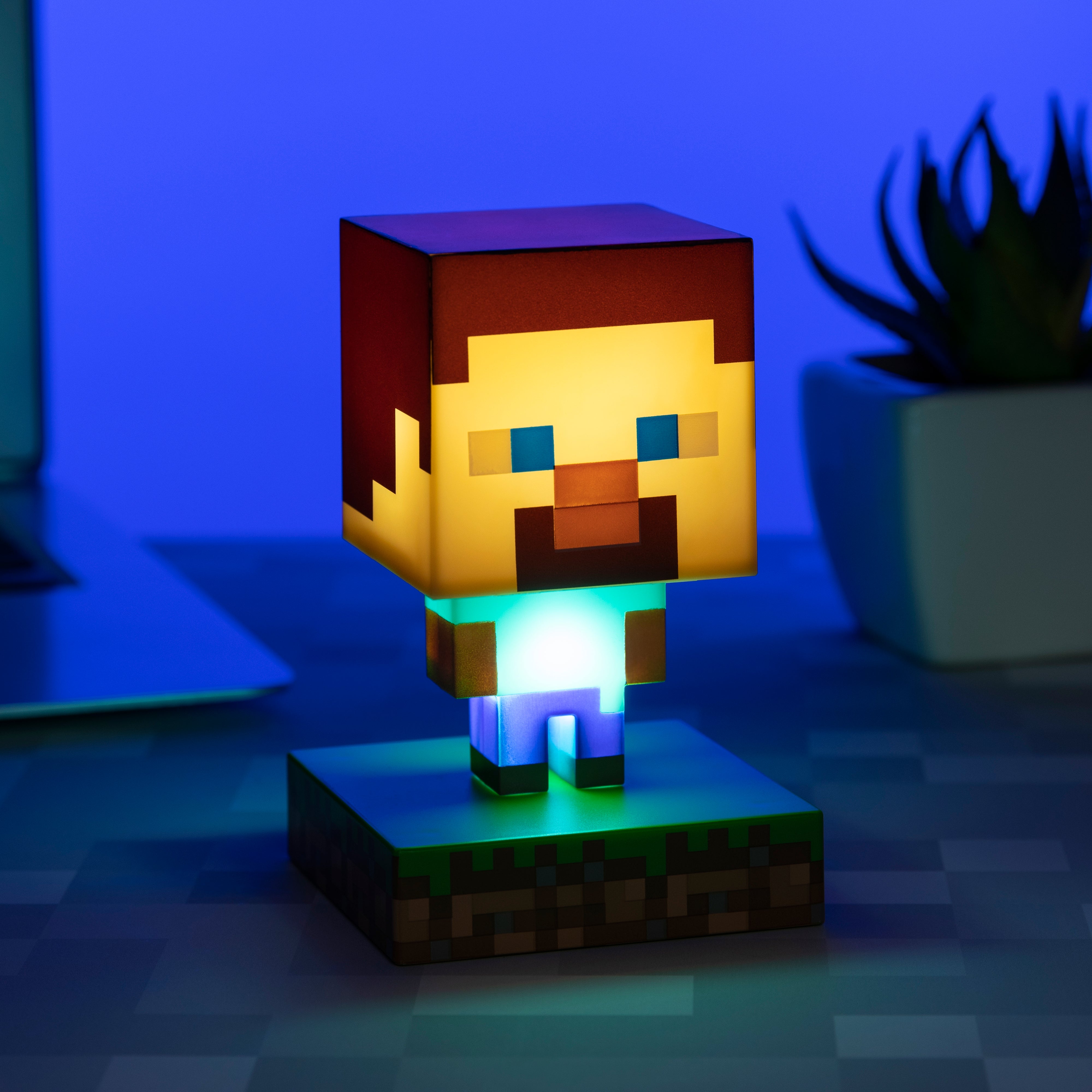 Lámpara Minecraft Icon Steve Luz de Noche Original - Fan Army