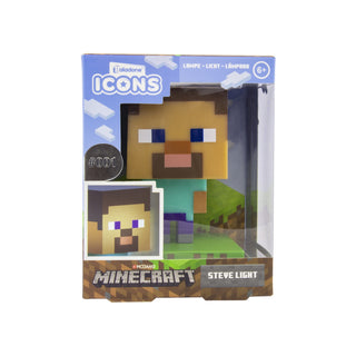 Paladone | Minecraft | Icon Luz de Steve V2, Producto Oficial