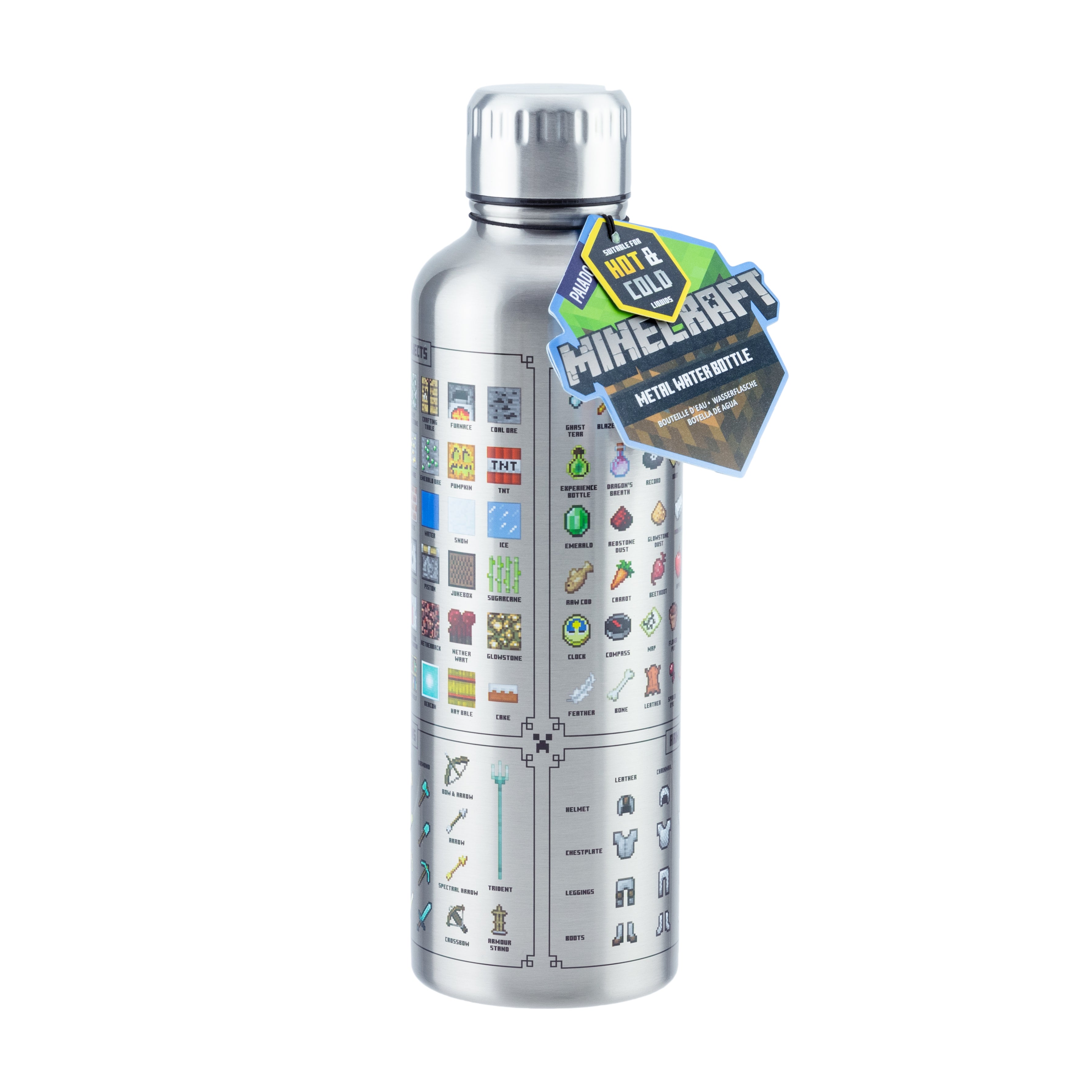 Botella de Acero Inoxidable Elementos de Minecraft Termo Original - Fan Army