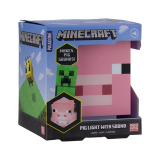 Paladone | Minecraft | Lámpara con Sonido de Puerco, Producto Oficial