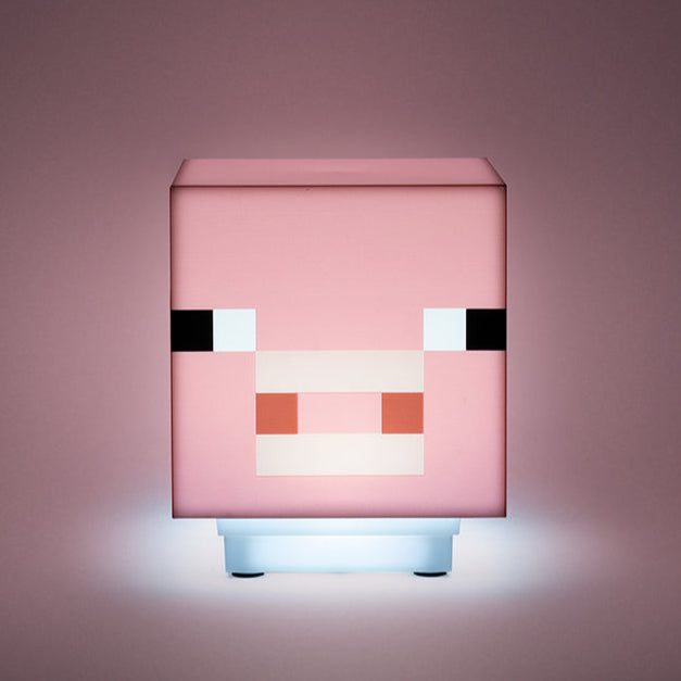 Lámpara Minecraft Pig Bloque con Sonido Luz de Noche Original - Fan Army
