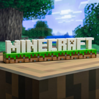 Lámpara Minecraft Logo Luz de Noche Original