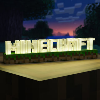 Lámpara Minecraft Logo Luz de Noche Original