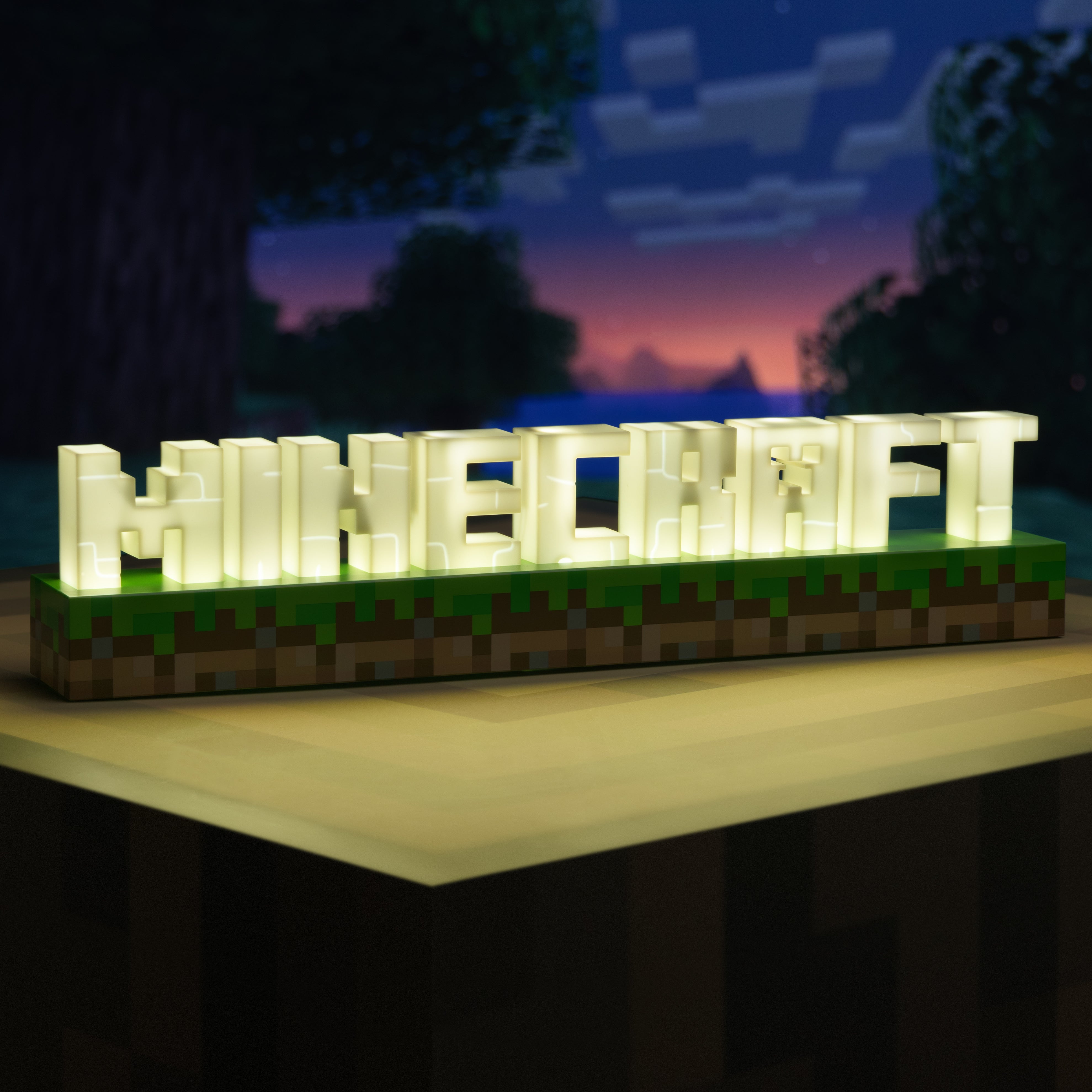 Lámpara Minecraft Logo Luz de Noche Original - Fan Army