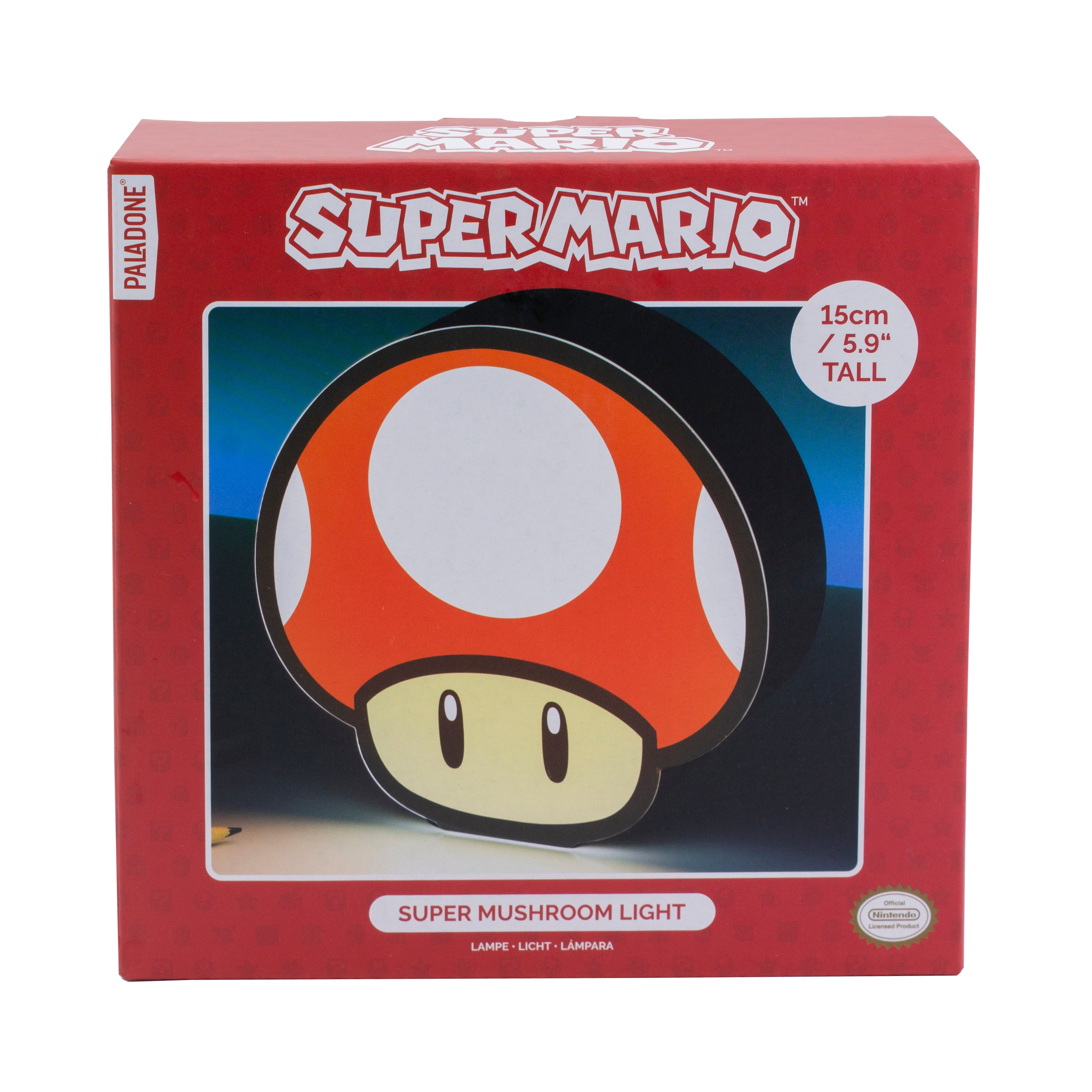 Lámpara Super Mario de Hongo Rojo Nintendo Original - Fan Army