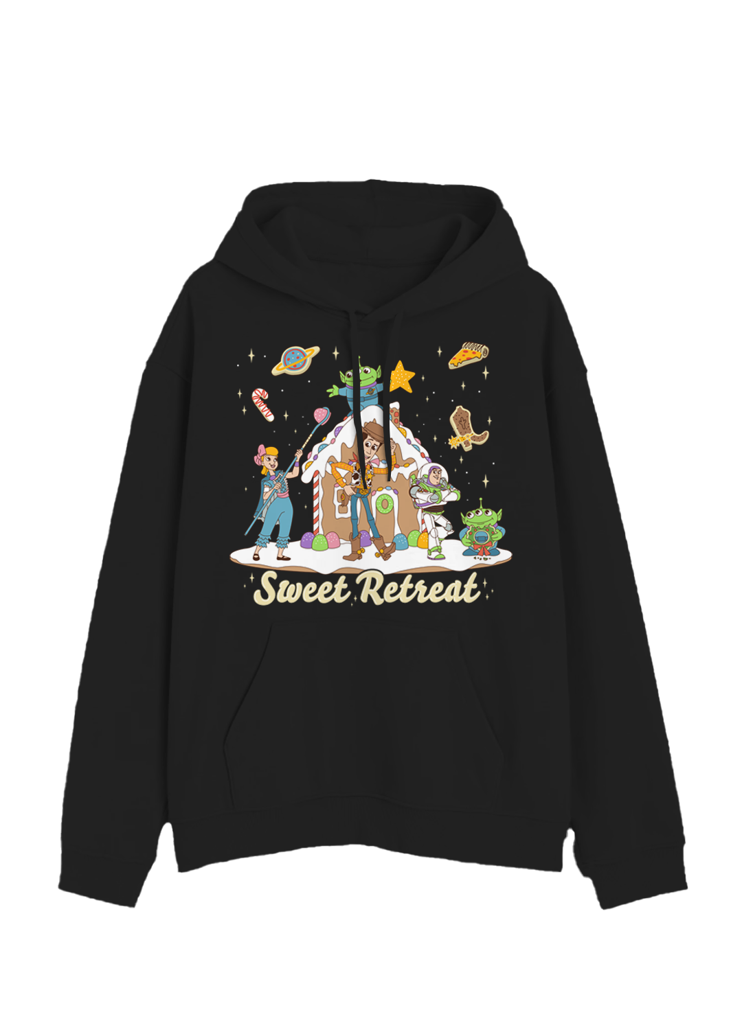 Hoodie Pixar Core Navidad Hombre Mujer Negro Disney Pixar Original Sweet Retreat Toy Story - Fan Army