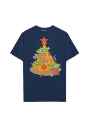 Playera Pixar Core Navidad Hombre Mujer Azul Marino Disney Pixar Original Pizza On Earth Toy Story - Fan Army
