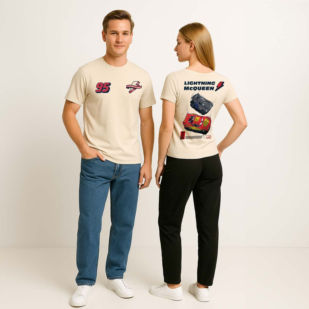 Playera Pixar Core Hombre Mujer Arena Disney Pixar Original Cars - Fan Army