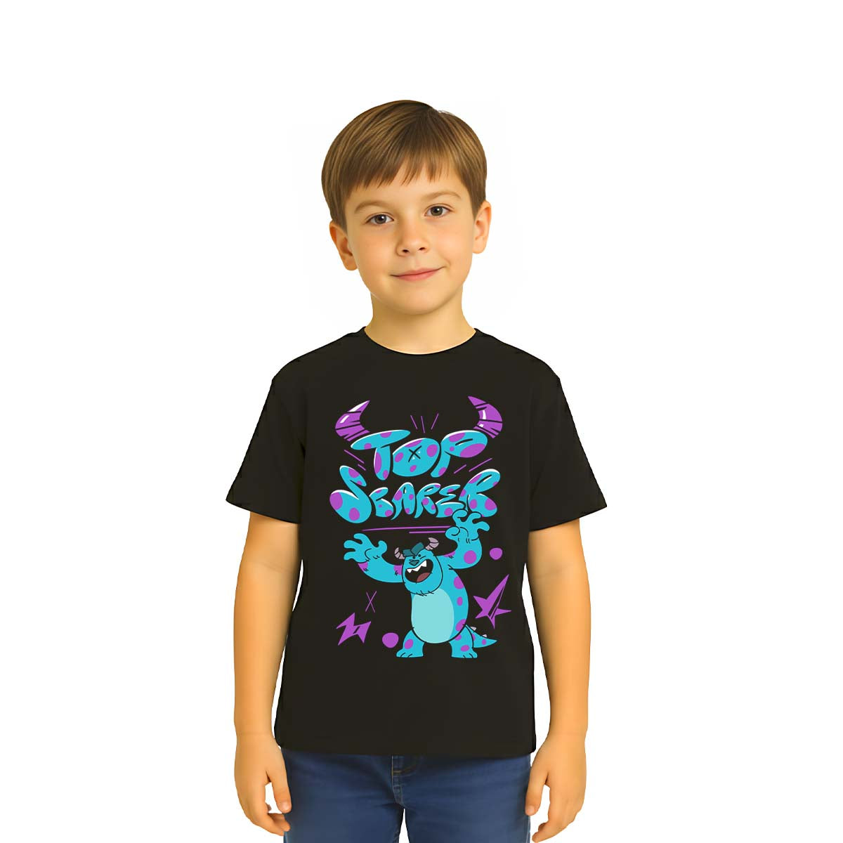Playera Niño Pixar Core Niño Niña Negro Disney Pixar Original Sully Monsters Inc. - Fan Army