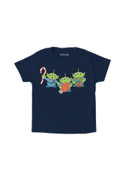 Playera Niño Pixar Core Navidad Niño Niña Azul Marino Disney Pixar Original Marcianitos Toy Story - Fan Army