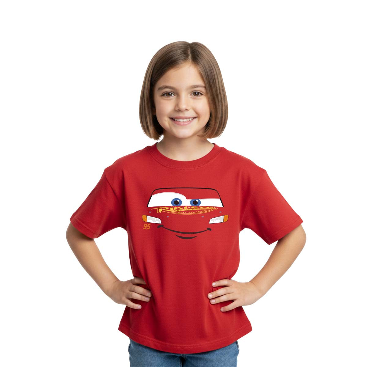 Playera Niño Pixar Core Niño Niña Rojo Disney Pixar Original Rayo McQueen Cars - Fan Army