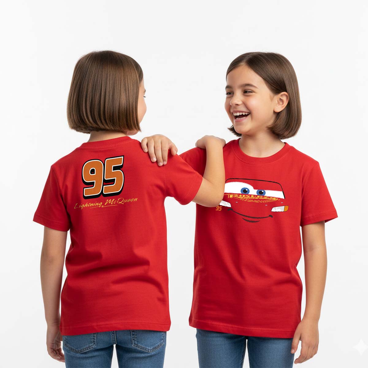 Playera Niño Pixar Core Niño Niña Rojo Disney Pixar Original Rayo McQueen Cars - Fan Army