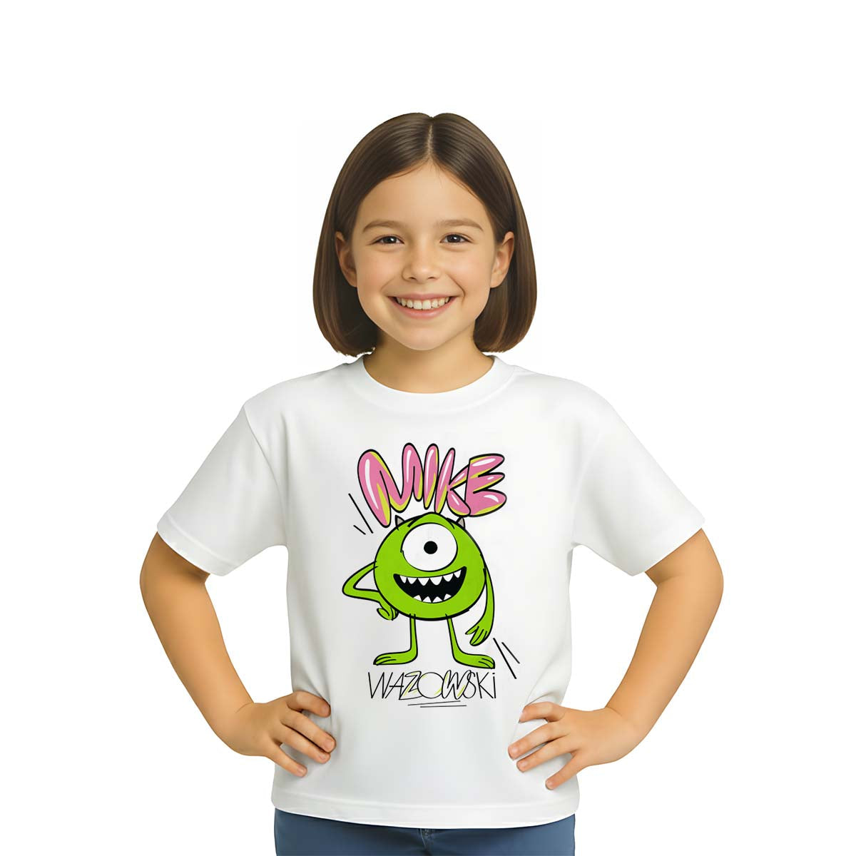 Playera Niño Pixar Core Niño Niña Blanco Disney Pixar Original Mike Monsters Inc. - Fan Army