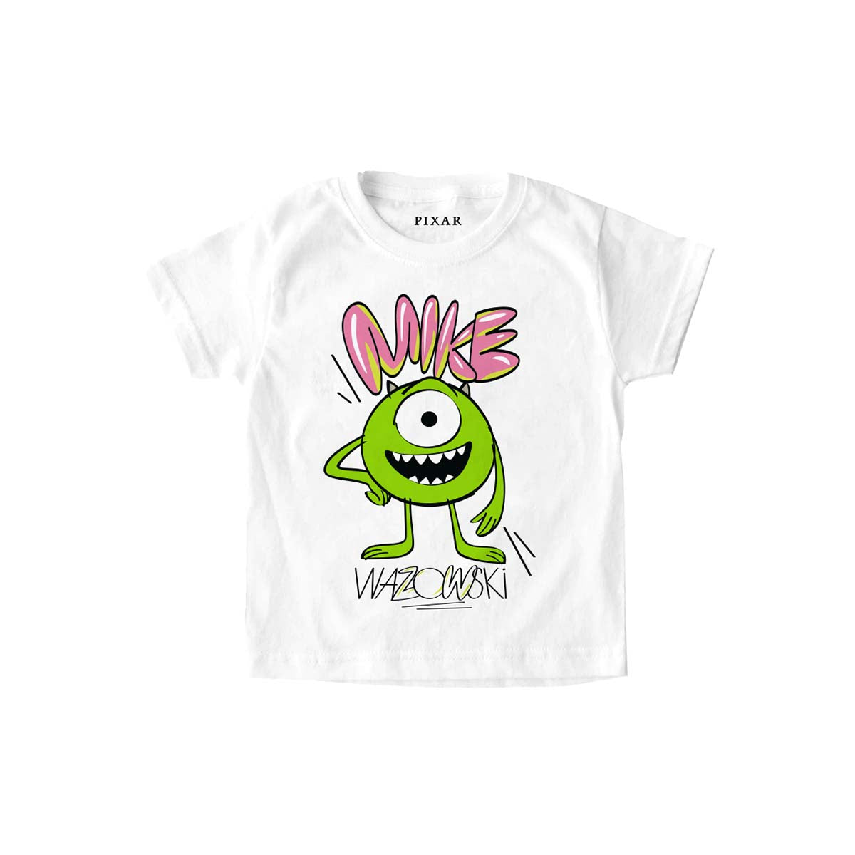 Playera Niño Pixar Core Niño Niña Blanco Disney Pixar Original Mike Monsters Inc. - Fan Army