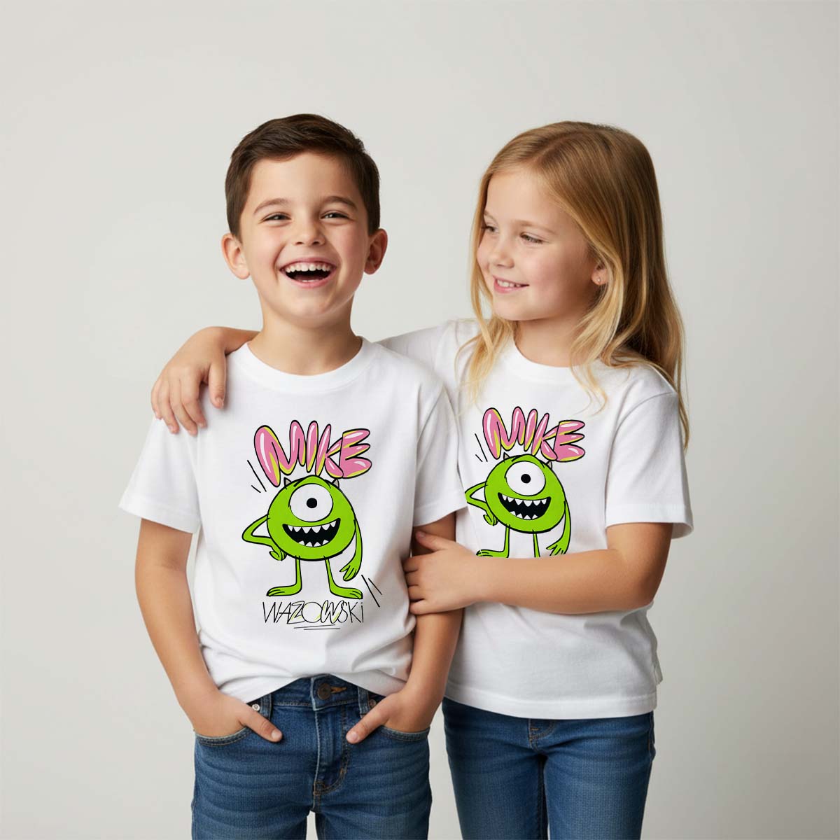 Playera Niño Pixar Core Niño Niña Blanco Disney Pixar Original Mike Monsters Inc. - Fan Army