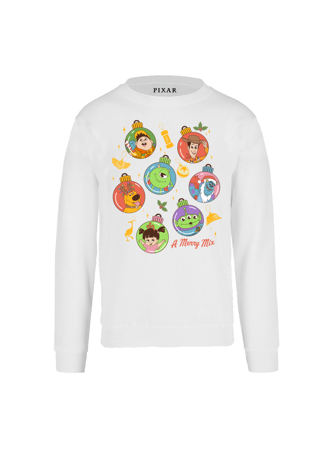 Sudadera Pixar Core Navidad Hombre Mujer Blanco Disney Pixar Original A Merry Mix Pixar - Fan Army