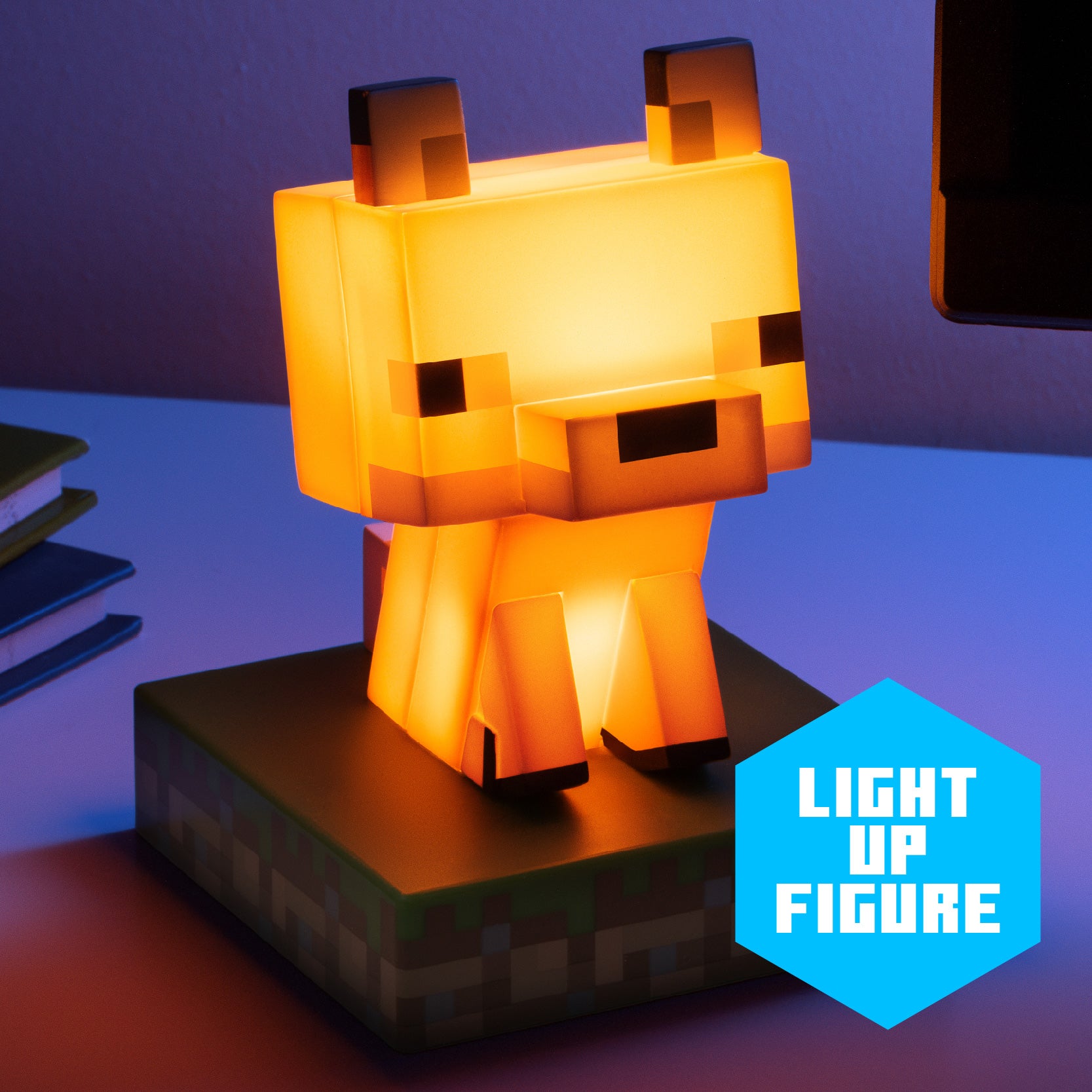 Lámpara Minecraft Icon Zorro Luz de Noche Original - Fan Army