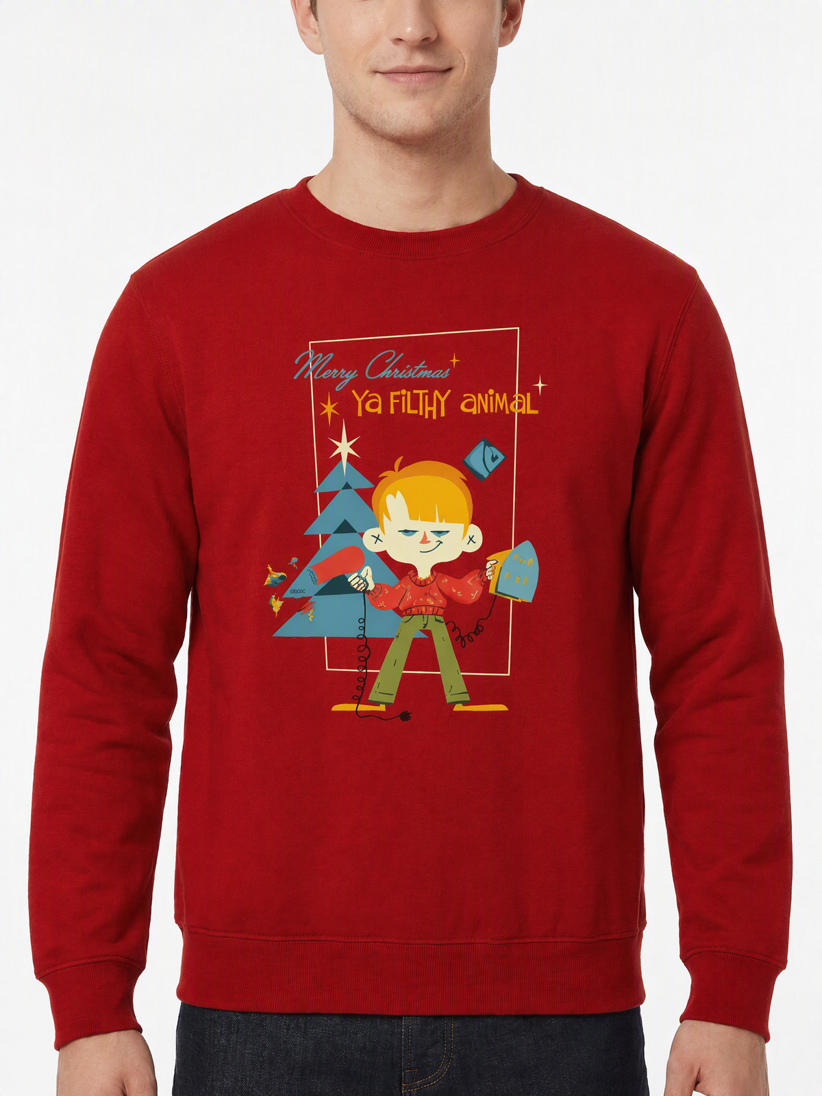 Sudadera Home Alone Hombre Mujer Rojo Disney Original Filthy Animal - Fan Army