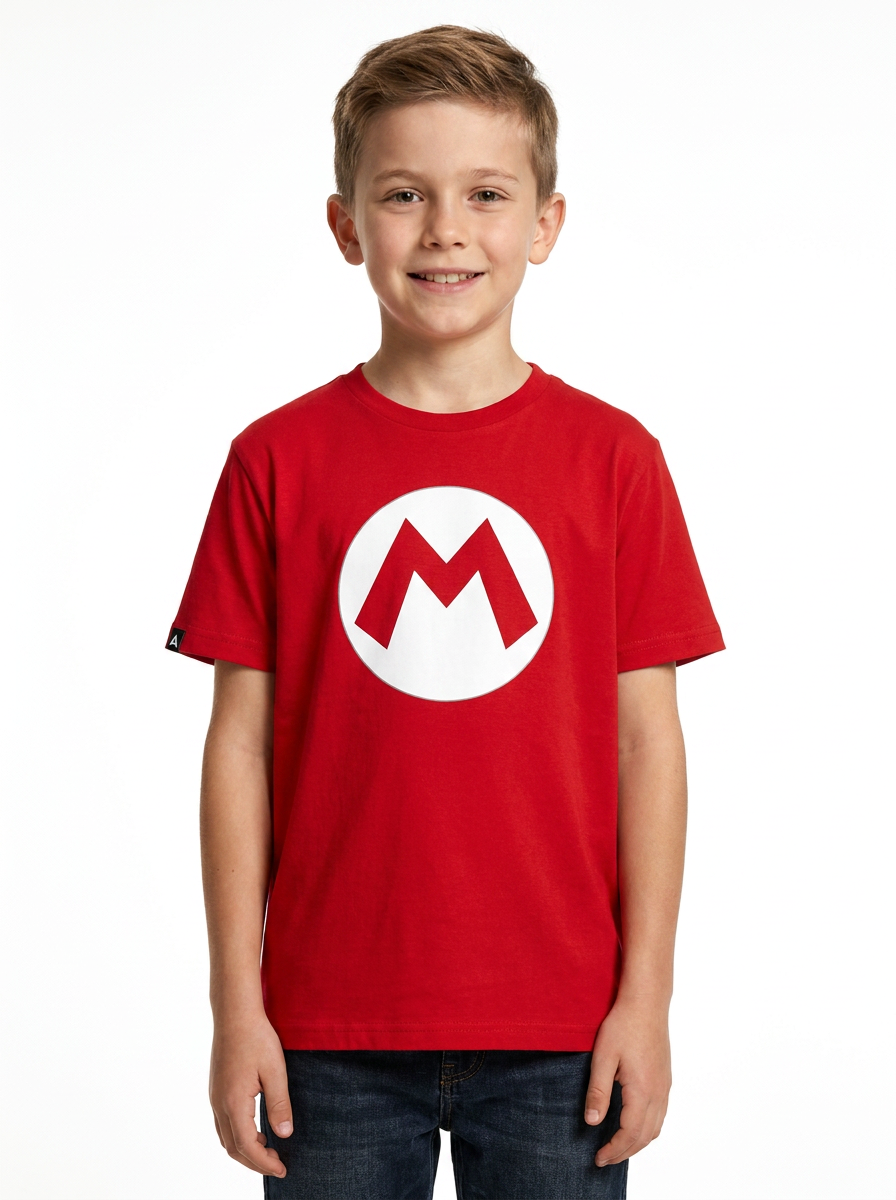 Playera Niño Super Mario niños Rojo Torso Mario Niño - Fan Army