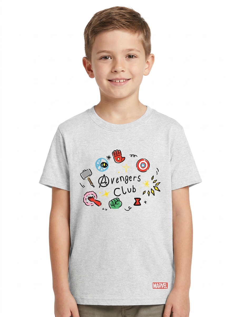 Playera Niño MARVEL Niño Niña Gris Disney Original Avengers Club