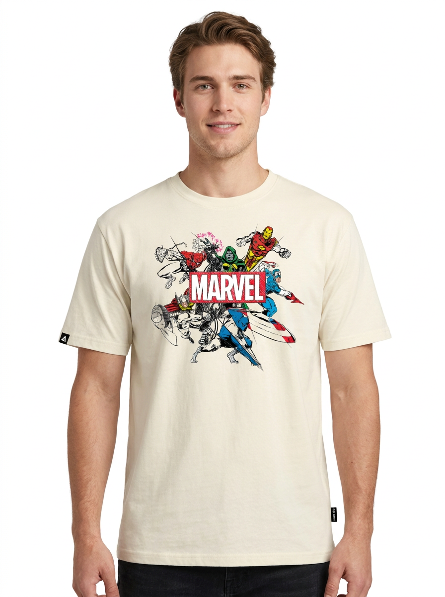 Playera MARVEL Hombre Mujer Arena Disney Original All together - Fan Army