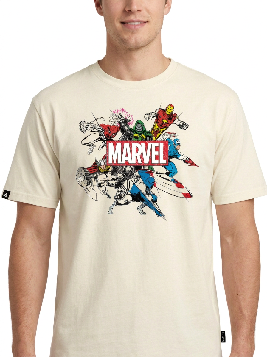 Playera MARVEL Hombre Mujer Arena Disney Original All together - Fan Army