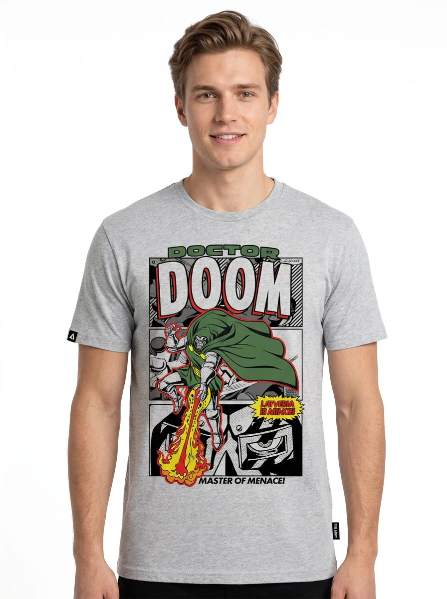 Playera MARVEL Hombre Mujer Gris Disney Original Master of Menace! - Fan Army