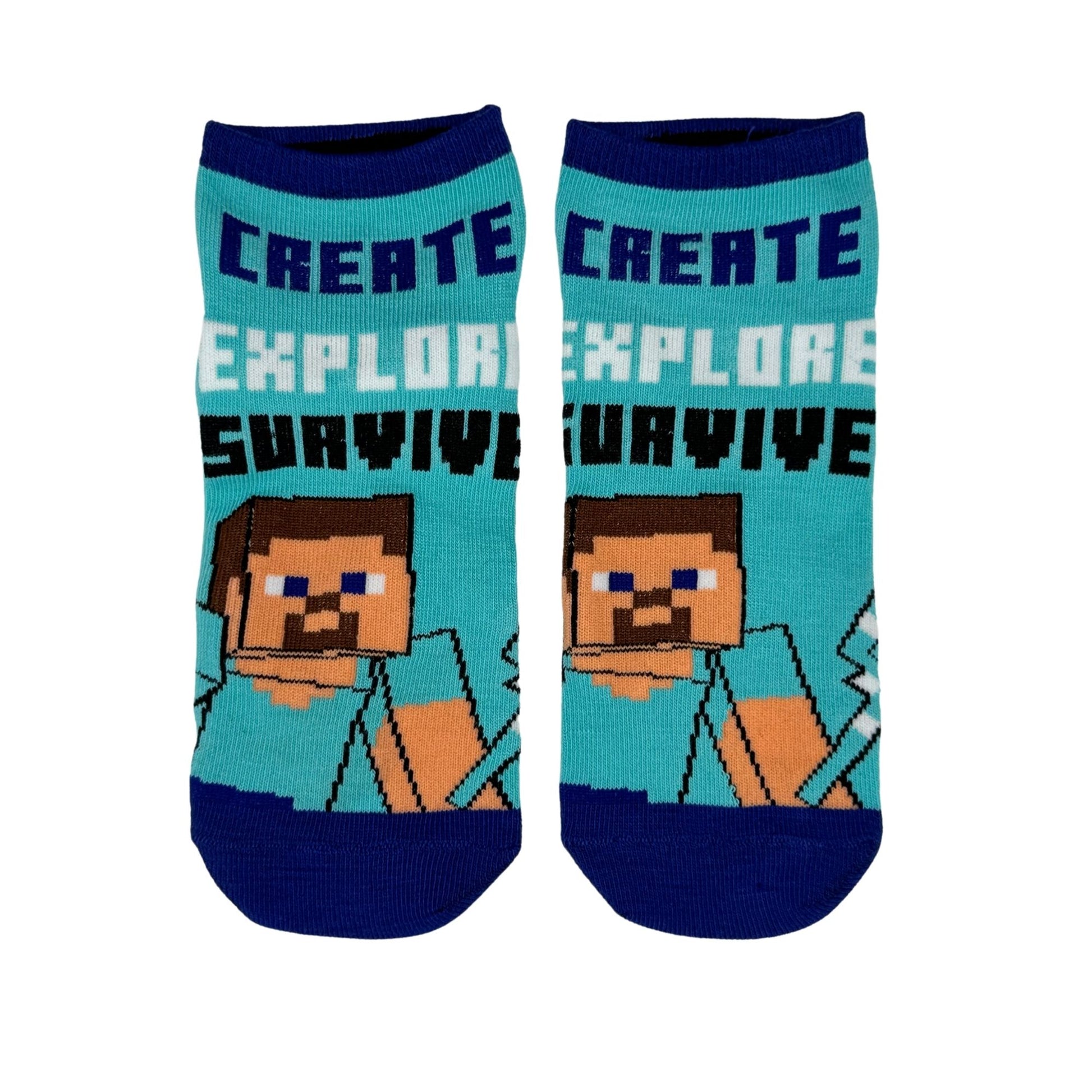 Calcetas Minecraft Elementos 6 Pares Unisex Para Niños - Fan Army