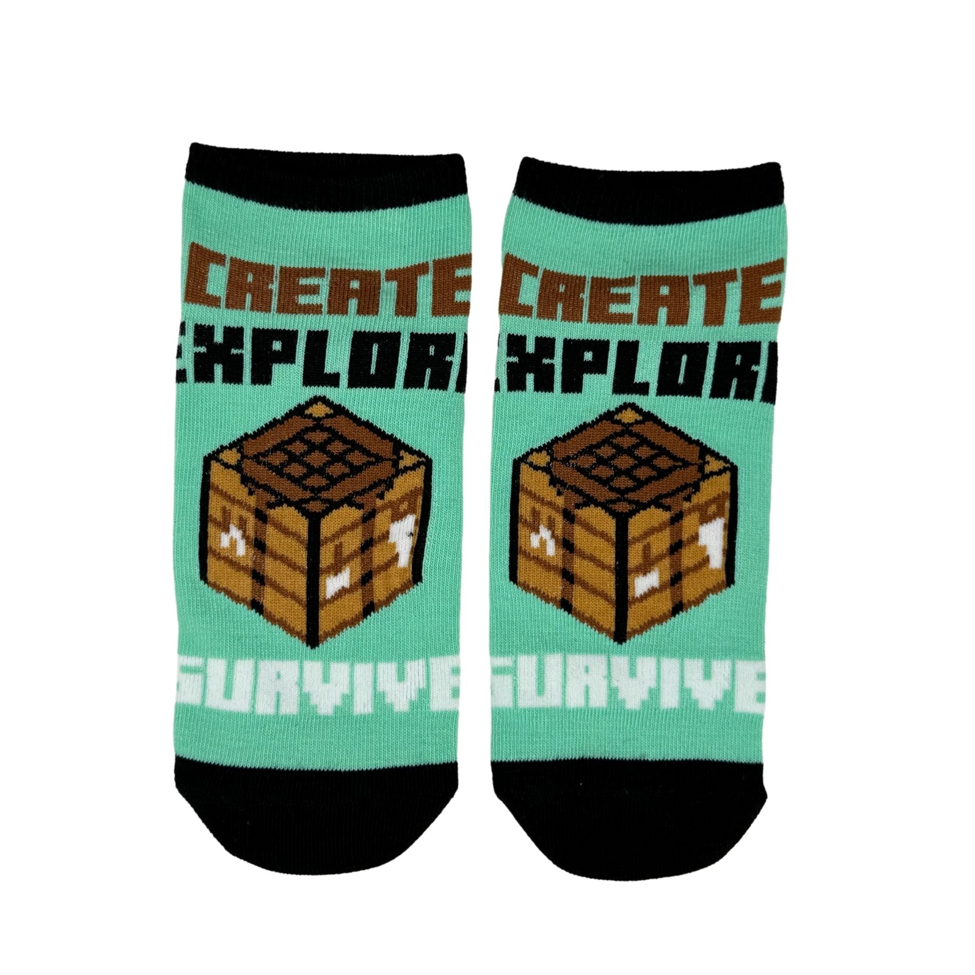 Calcetas Minecraft Elementos 7 Pares Unisex Para Niños - Fan Army