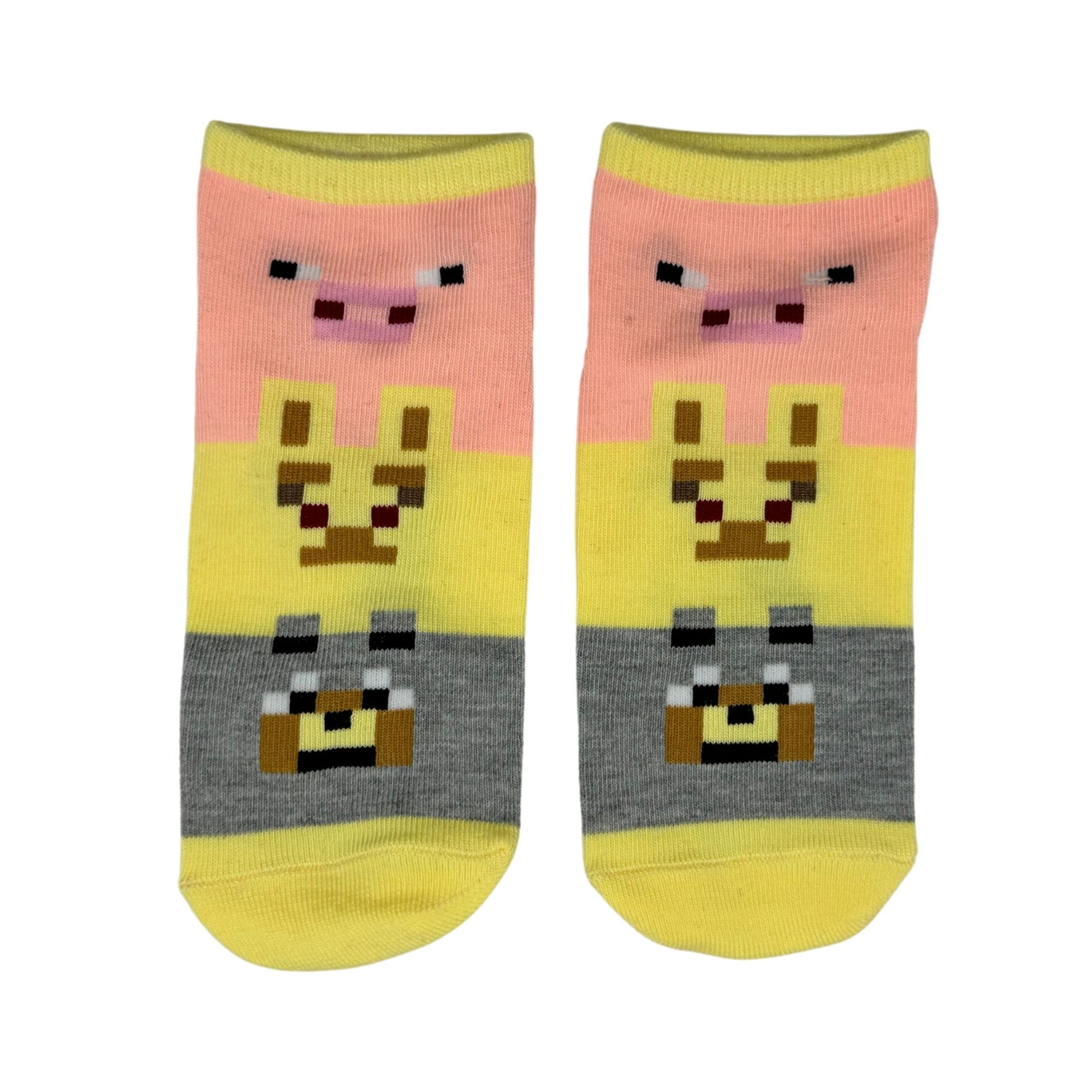Calcetas Minecraft Personajes 7 Pares Unisex Para Niños - Fan Army