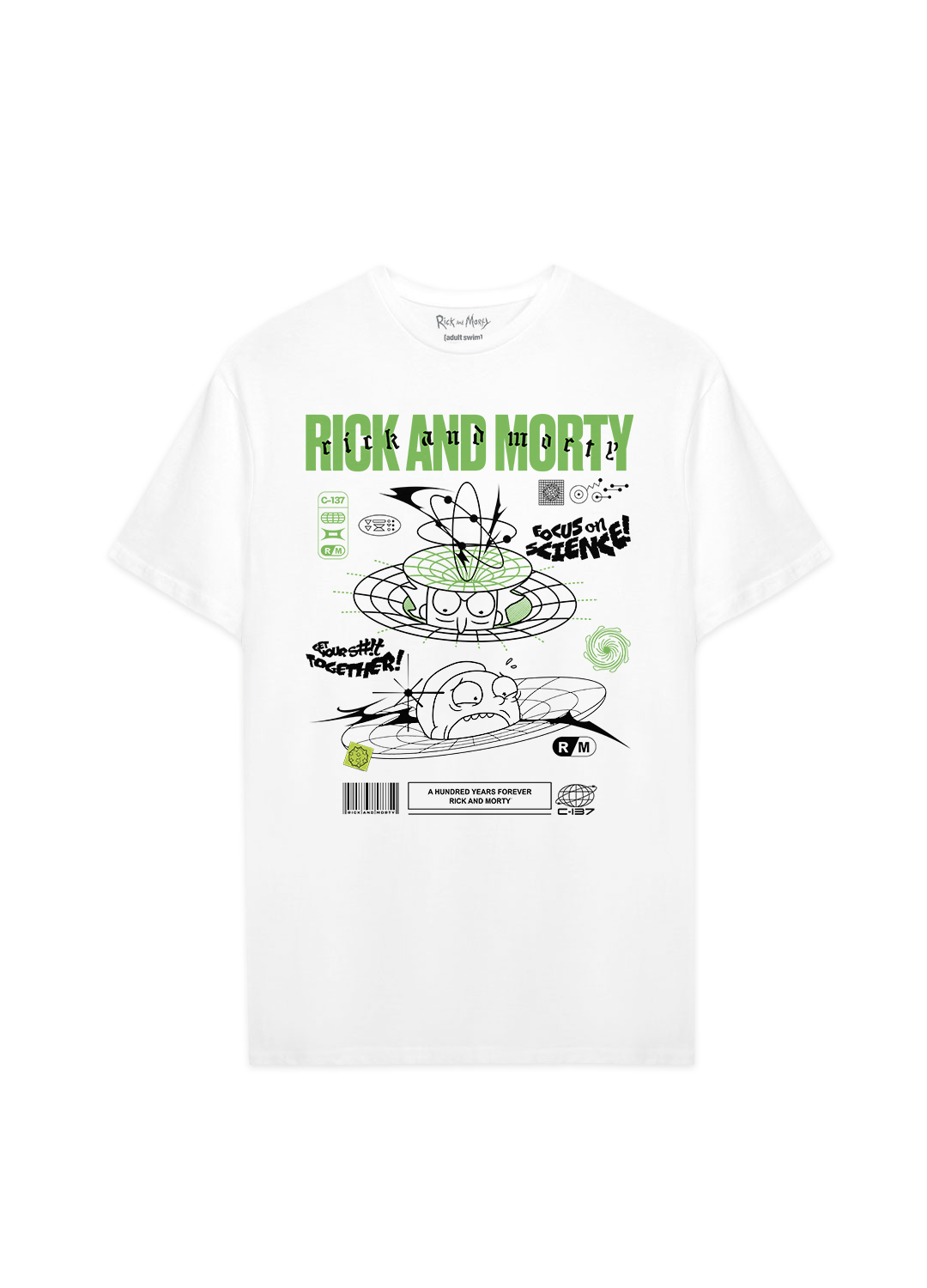 Playera Rick and Morty Focus on Science - Fan Army