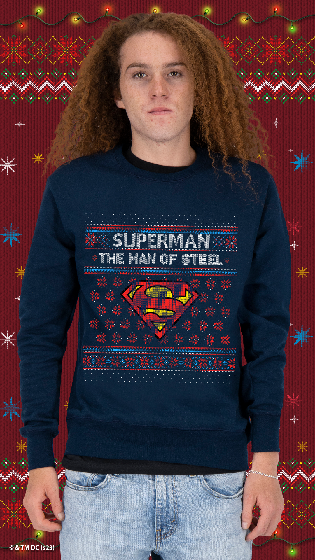 Suéter para Hombre Superman Navideño