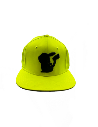 Gorra Plana Pikachu Silueta Pokemon Amarilla Neon Oficial