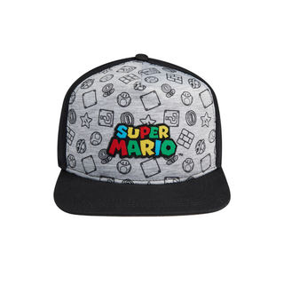 Gorra Baseball Super Mario Original Ajustable Color Gris