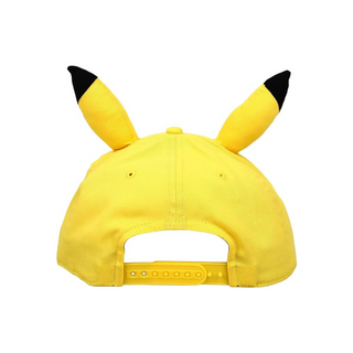 Bioworld Gorra Snapback Pokémon Pikachu con Orejas 3D - Diseño de Cara Sonriente, Producto Oficial, Unisex
