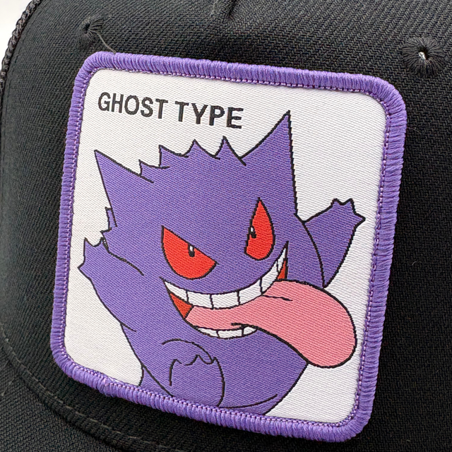 Gorra Pokémon Gengar Adulto Negra Tipo Trucker Ajustable