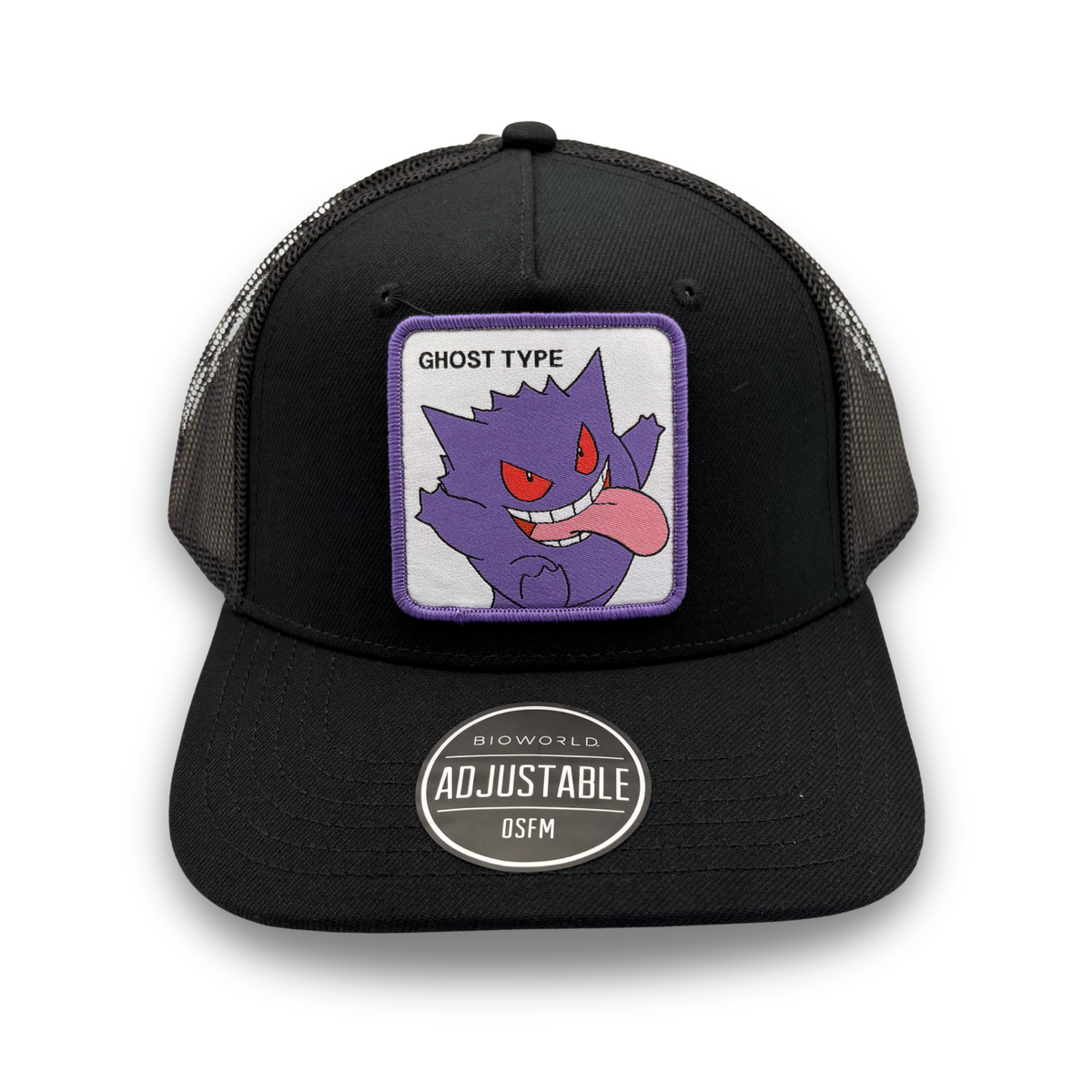 Gorra Pokémon Gengar Adulto Negra Tipo Trucker Ajustable